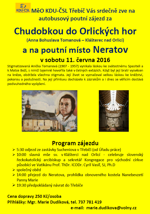 Zájezd 11.6.2016 Klášterec+Neratov
